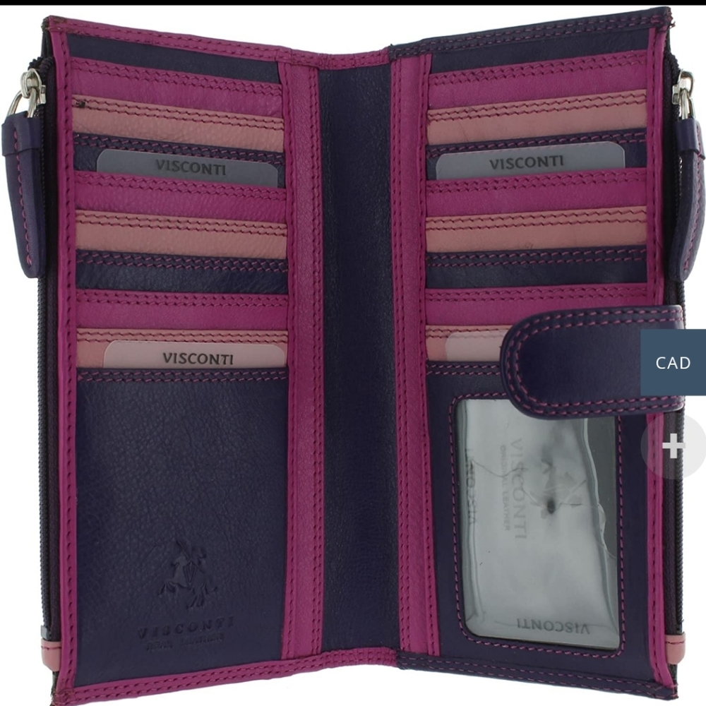 Visconti Leather Rainbow Collection Wallet